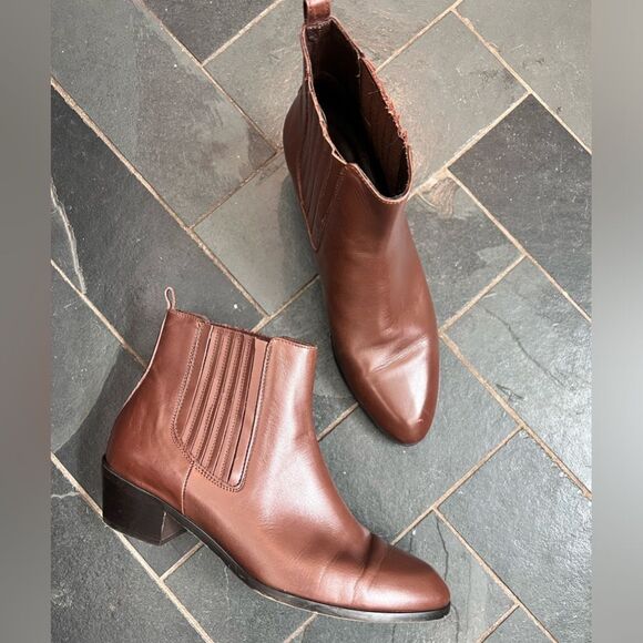 J Crew leather brown booties - Picture 2 of 8